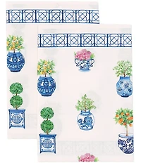 Southern Living Chinoiserie Floral Towels, Set of 2
