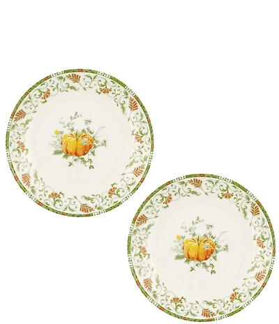 Southern Living Chinoiserie Pumpkin Collection Accent Plates, Set of 2