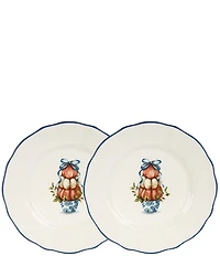 Southern Living Chinoiserie Pumpkins Accent Plates, Ste of 2