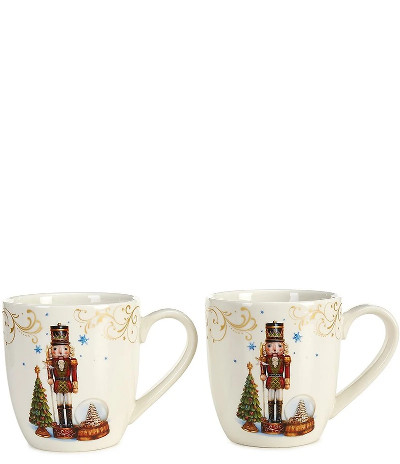 Southern Living Classic Christmas Collection Nutcracker Coffee Mugs, Set of 2