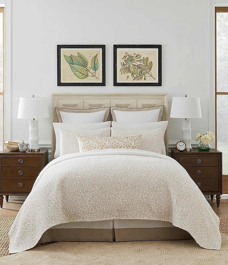 Southern Living Classic Kyra Cheetah Print Reversible Coverlet Mini Set