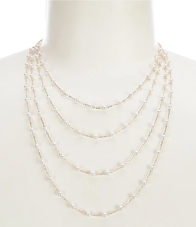 Southern Living x Borrowed & Blue Delicate Pearl Beaded Multi Strand Necklace