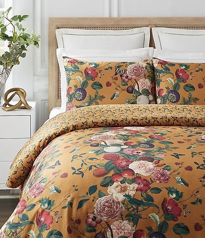 Southern Living Design House Juliana Botanical Blooms Reversible Duvet Cover Mini Set