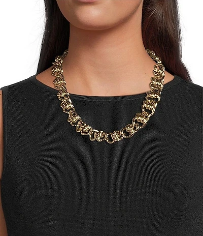 Southern Living Double Link Chain Statement Necklace