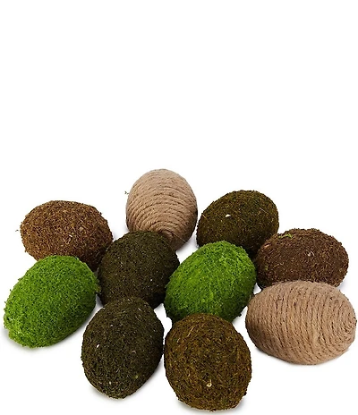 Southern Living Easter Collection Moss and Jute Eggs Vase Filler Decor