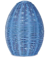 Southern Living Easter Collection Wicker Look Large Blue Egg Tabletop Decor
