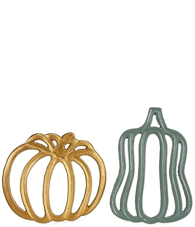 Southern Living Festive Fall Aluminum Gourd Trivets, Set of 2