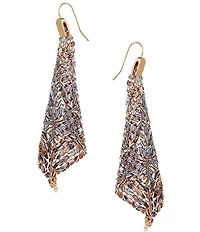 Southern Living Floral Print Chain Kite Statement Drop Earring