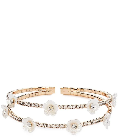 Southern Living Flower Trimmed Cuff Bracelet