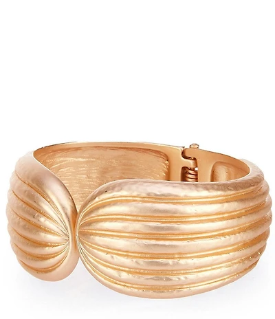 Southern Living Fluted Metal Hinge Bangle Bracelet