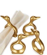 Southern Living Gold Duck Napkin Rings, Set of 4