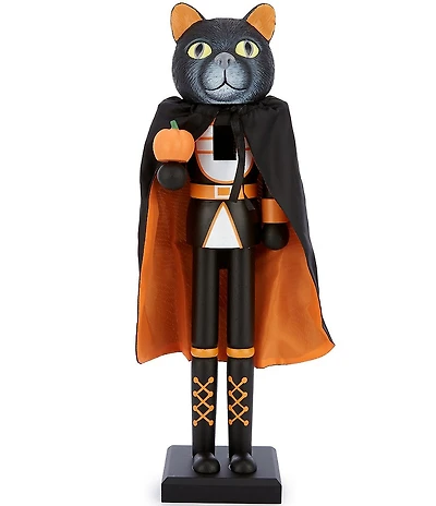 Southern Living Halloween Collection 14.5-inch Black Cat Vampire Nutcracker