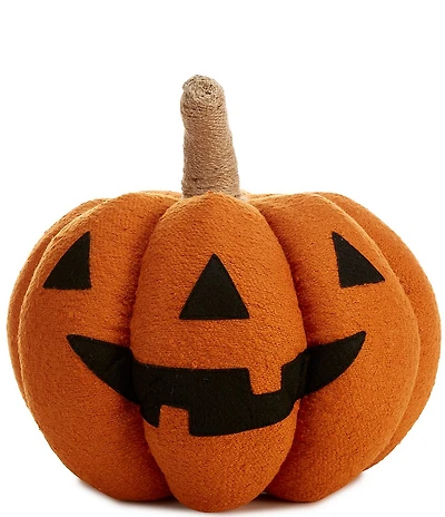 Southern Living Halloween Collection Boucle Jack-O-Lantern Shaped Pillow