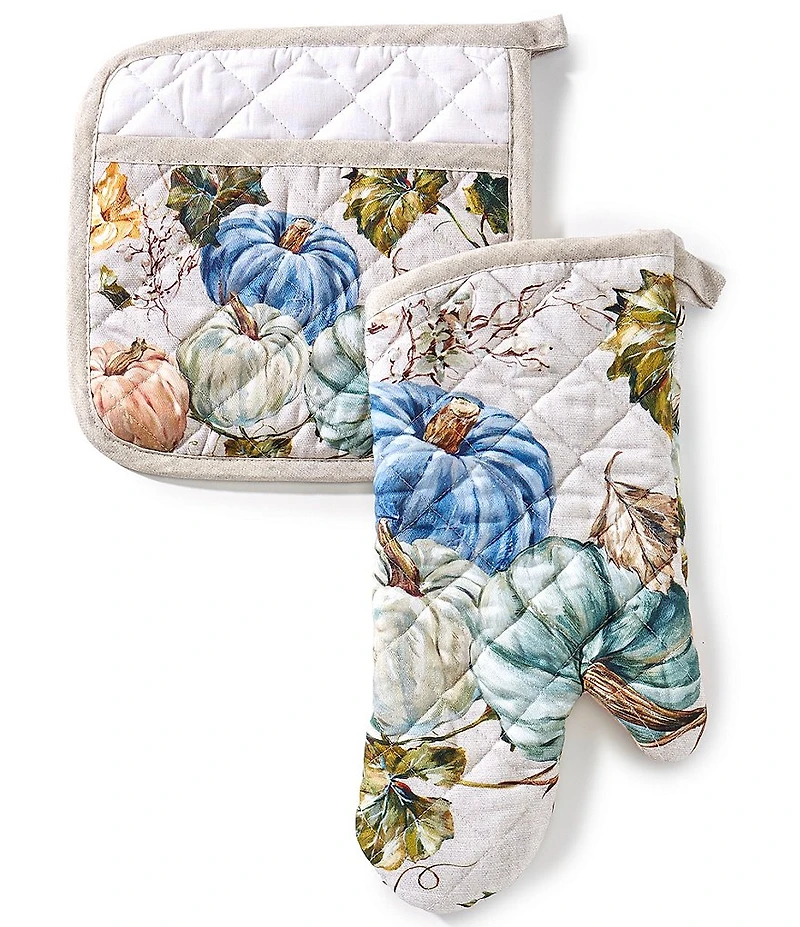 Southern Living Heirloom Pumpkin Oven Mitt & Pot Holder Set