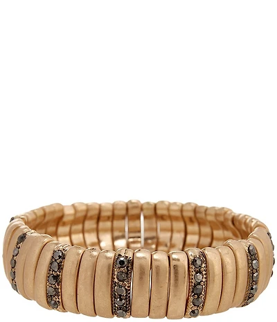 Southern Living Hematite Pave Bar Stretch Bracelet