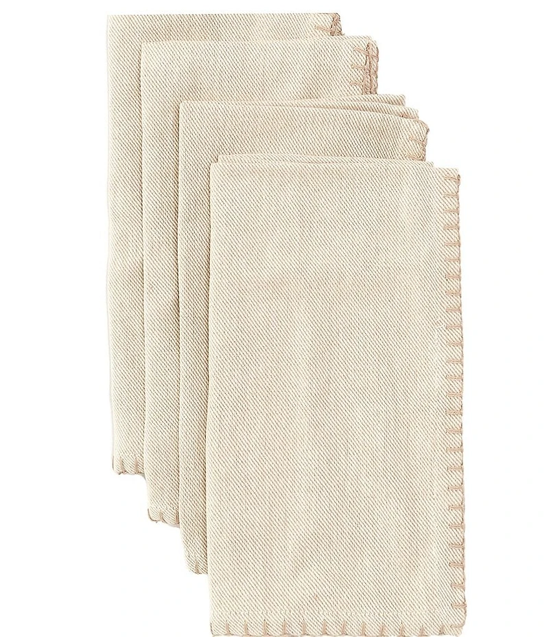Noble Excellence Herringbone Napkins, Set of 4