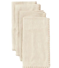 Noble Excellence Herringbone Napkins, Set of 4