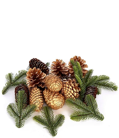 Southern Living Holiday Collection Faux Pine & Pinecone Vase Filler