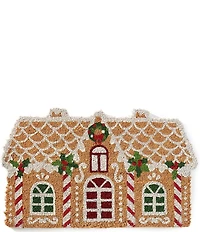 Southern Living Holiday Collection Gingerbread House Shaped Coir Doormat