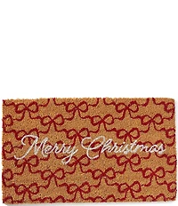 Southern Living Holiday Collection Merry Christmas Red Bow Print Doormat