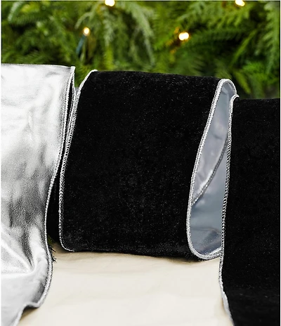 Southern Living Holiday Collection Solid 4#double; Decorative Ribbon