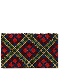 Southern Living Holiday Collection Tartan Plaid Pattern Doormat