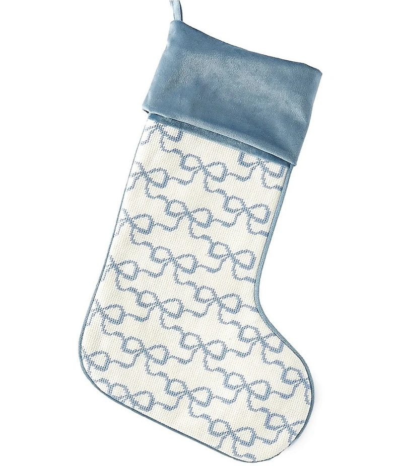 Southern Living Holiday Decor Collection Bow Needlepoint Stocking