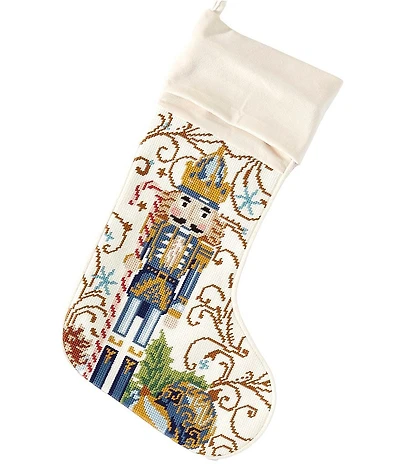 Southern Living Holiday Decor Collection Nutcracker Needlepoint Stocking