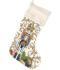 Southern Living Holiday Decor Collection Nutcracker Needlepoint Stocking