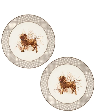 Southern Living Hunting Dogs Collection Boykin Accent Plates, Set of 2