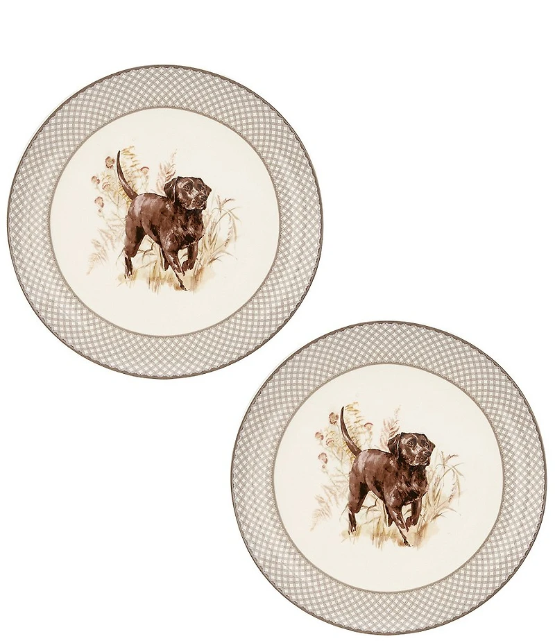 Southern Living Hunting Dogs Collection Labrador Accent Plates, Set of 2