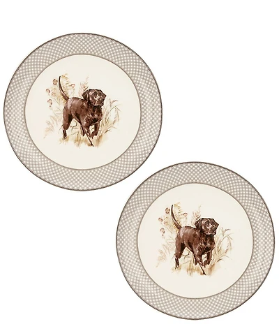 Southern Living Hunting Dogs Collection Labrador Accent Plates, Set of 2