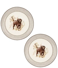 Southern Living Hunting Dogs Collection Labrador Accent Plates, Set of 2