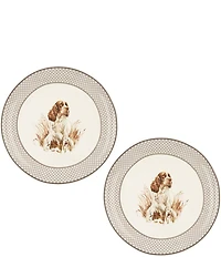 Southern Living Hunting Dogs Collection Spaniel Accent Plates, Set of 2