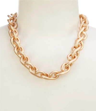 Southern Living Infinity Polished Link Chain Collar Necklace