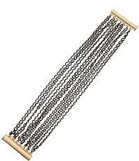 Southern Living Jet Multi Row Chain Line Bracelet