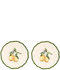 Southern Living Lemon Scalloped Accent Plates, Set of 2