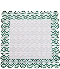 Southern Living Mahjong Green Ikat Mat