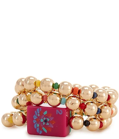 Southern Living Mahjong Tile Stretch Bracelet Set
