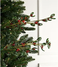 Southern Living Meet Me Under The Mistletoe Collection Berry Leaf Pick, Set Of 2
