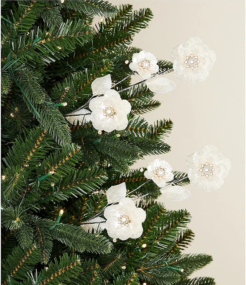 Southern Living Meet Me Under The Mistletoe Collection Pearlized Flower Pick, Set Of 2