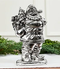 Southern Living Meet Me Under The Mistletoe Collection Silver Santa Resin Figurine
