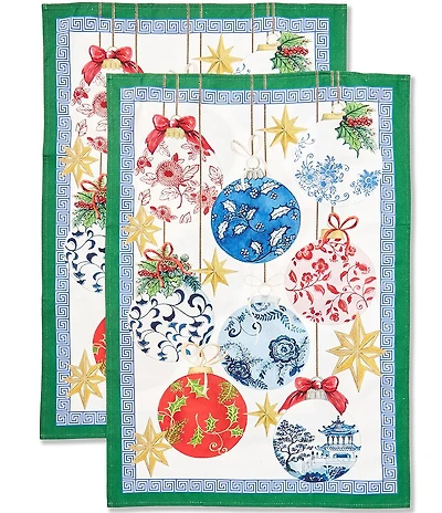 Southern Living Merry & Grand Ornament Kitchen Towels, Set of 2