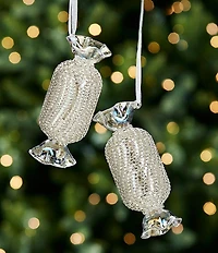 Southern Living Merry and Bright Collection Glass Candy Ornament, Set of 2