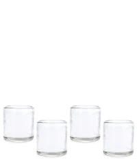 Southern Living Mesa Clear Double Old-Fashion Glasses, Set of 4