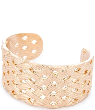 Southern Living Metal Braided Cuff Bracelet