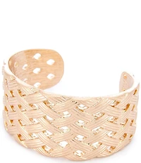 Southern Living Metal Braided Cuff Bracelet