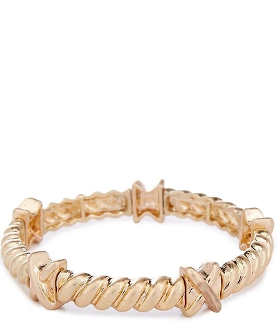 Southern Living Metal Braided Stretch Bracelet