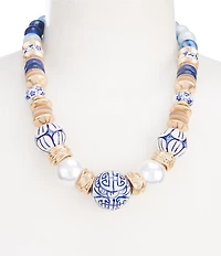 Southern Living Mixed Media Chinoiserie Collar Necklace