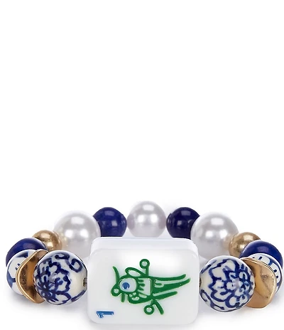 Southern Living Mixed Media Mahjong Tile Stretch Bracelet